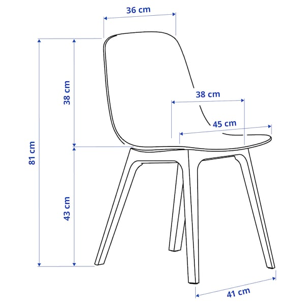 EKEDALEN / ODGER - Table and 2 chairs, oak/white beige, 80/120 cm