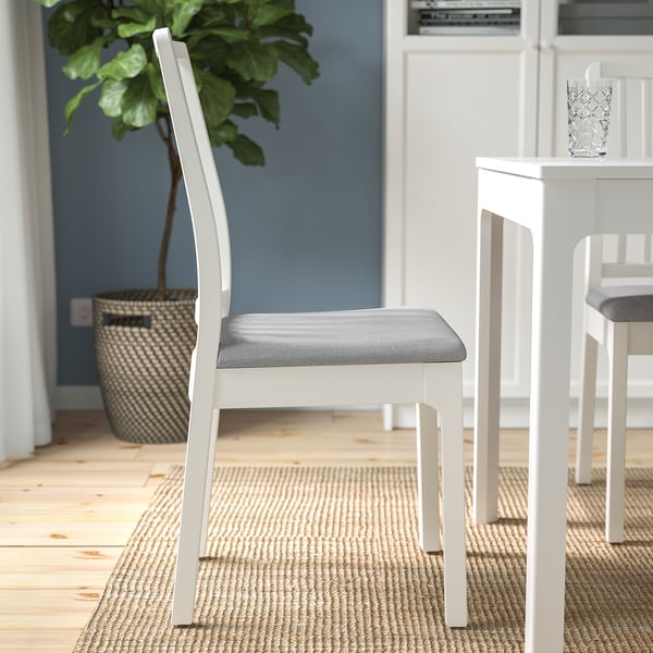 EKEDALEN Chair - white/Light Grey Orrsta ,