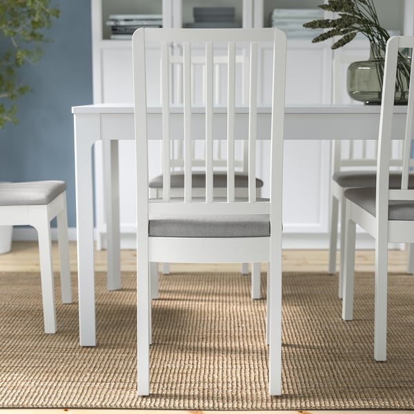 EKEDALEN Chair - white/Light Grey Orrsta ,