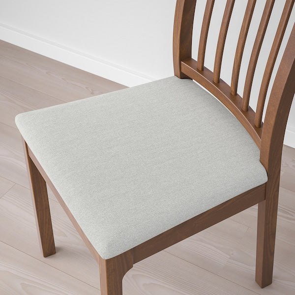 EKEDALEN - Chair, brown/light grey ,