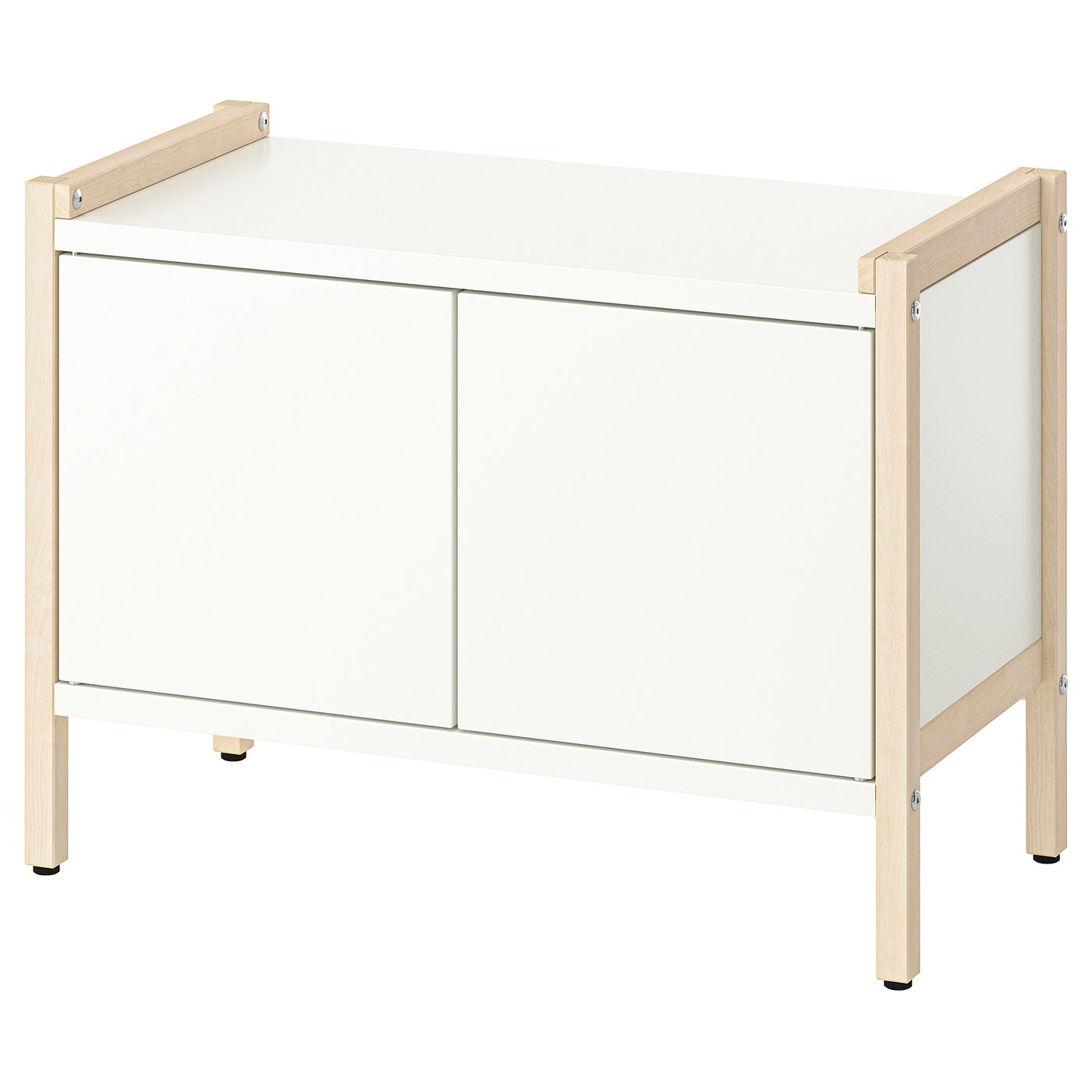 EKENABBEN cabinet, aspen/white, 70x35x51 cm