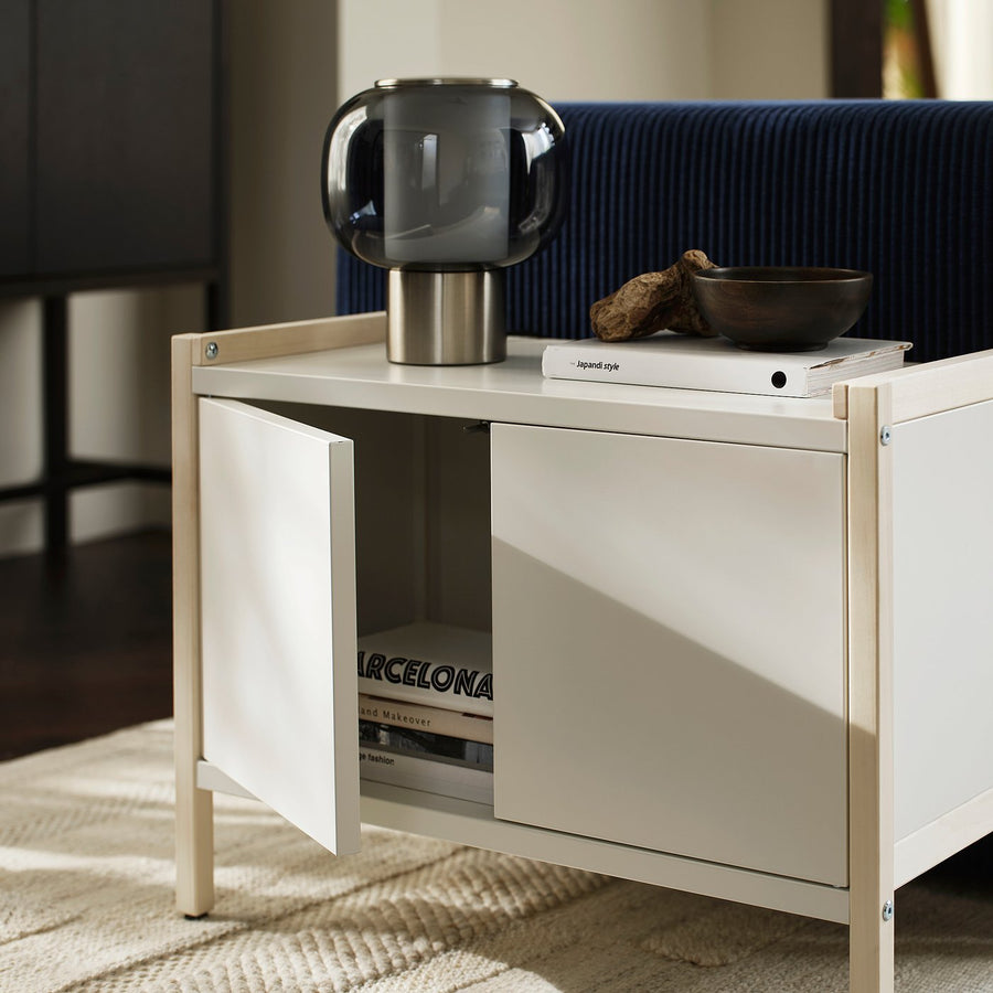 EKENABBEN cabinet, aspen/white, 70x35x51 cm