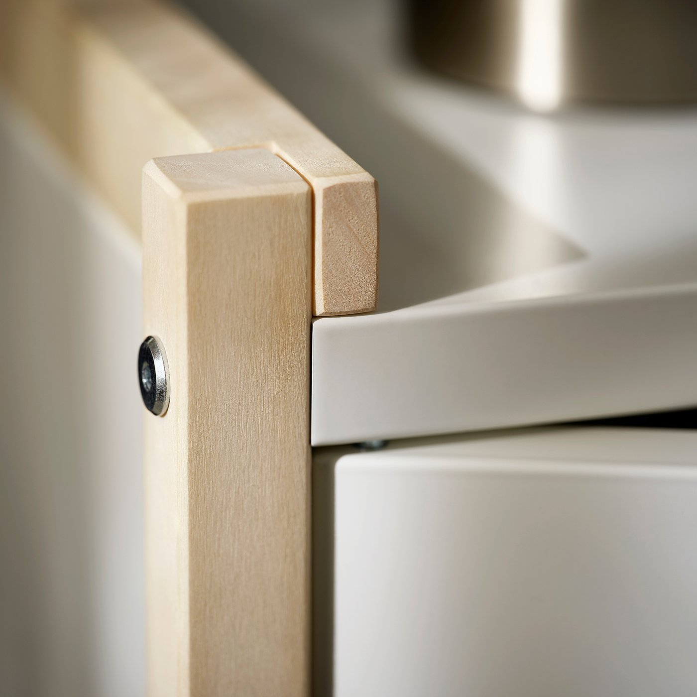 EKENABBEN cabinet, aspen/white, 70x12x35 cm