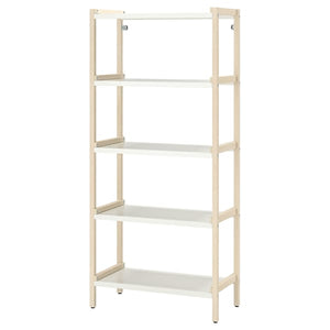 Ikea EKENABBEN - Open shelving unit, aspen/white, 70x34x154 cm