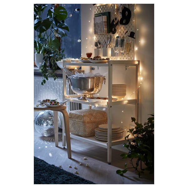 EKENABBEN - EKENABBEN Open shelving unit, aspen/white, 70x34x86 cm