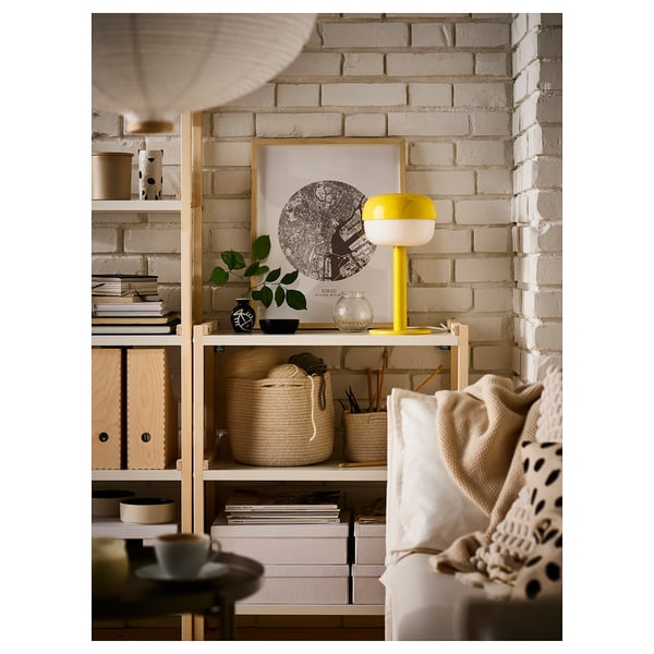 EKENABBEN - EKENABBEN Open shelving unit, aspen/white, 70x34x86 cm