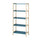EKENABBEN - EKENABBEN Open shelving unit, aspen/blue, 70x34x154 cm