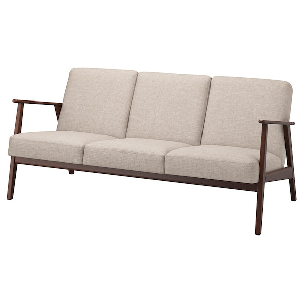 EKENÄSET - 3-seater sofa, Kilanda light beige