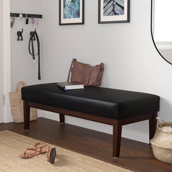 EKENÄSET - Bench, Jonsbyn black, 112 cm , 112 cm