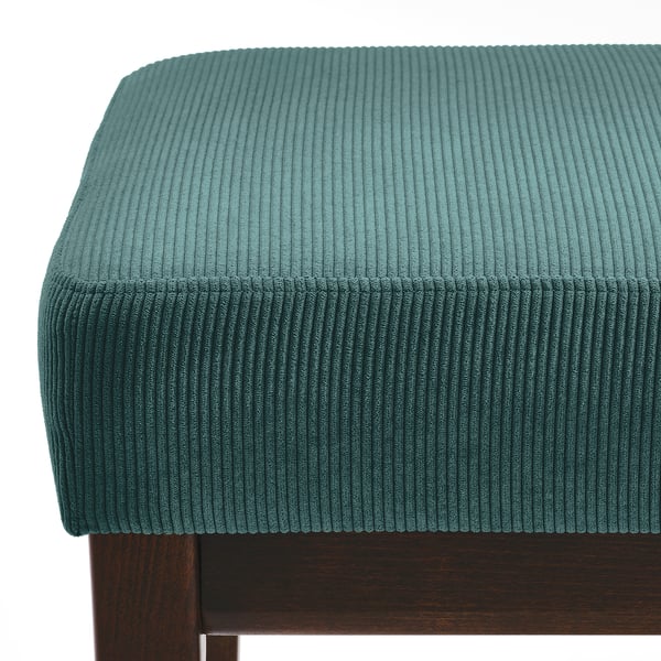 EKENÄSET bench, Kelinge grey-turquoise, 112 cm