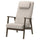 EKENÄSET high-back armchair, walnut effect/Kilanda light beige, 65x107x96 cm