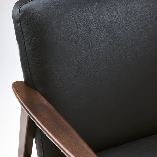 EKENÄSET armchair, Jonsbyn black, 64x76x78 cm