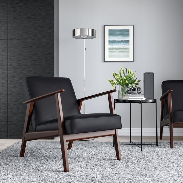 EKENÄSET armchair, Jonsbyn black, 64x76x78 cm