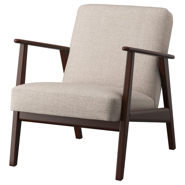 EKENÄSET armchair, Kilanda light beige, 64x76x78 cm