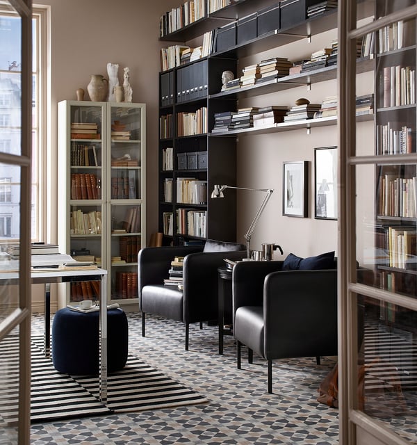 EKERÖ armchair, Bomstad black, 70x75x73 cm