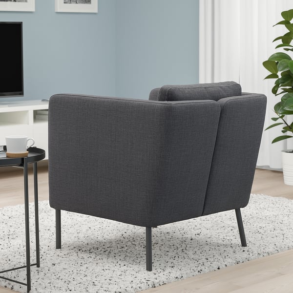EKERÖ armchair, Skiftebo dark grey, 57x75x73 cm