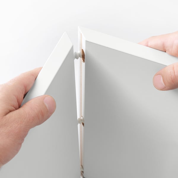 EKET - EKET Media storage combination, white/clear glass, 210x35x35 cm