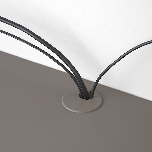 EKET - Media storage combination, dark grey, 210x35x35 cm