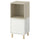 EKET cabinet combination with legs, white beige/wood, 70x35 cm