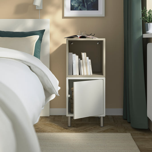 EKET cabinet combination with legs, white/beige, 35x35x80 cm