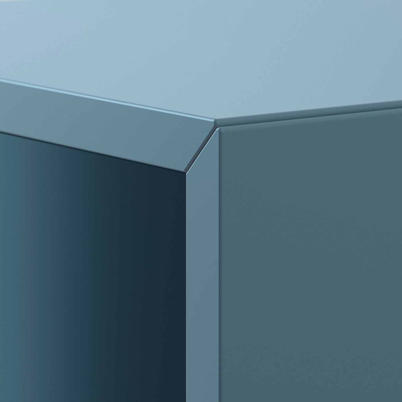 EKET cabinet combination with legs, white dark grey-blue/metal black, 35x35x80 cm