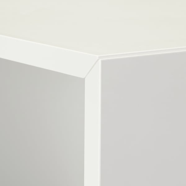 EKET cabinet combination with legs, white/wood, 140x35x80 cm