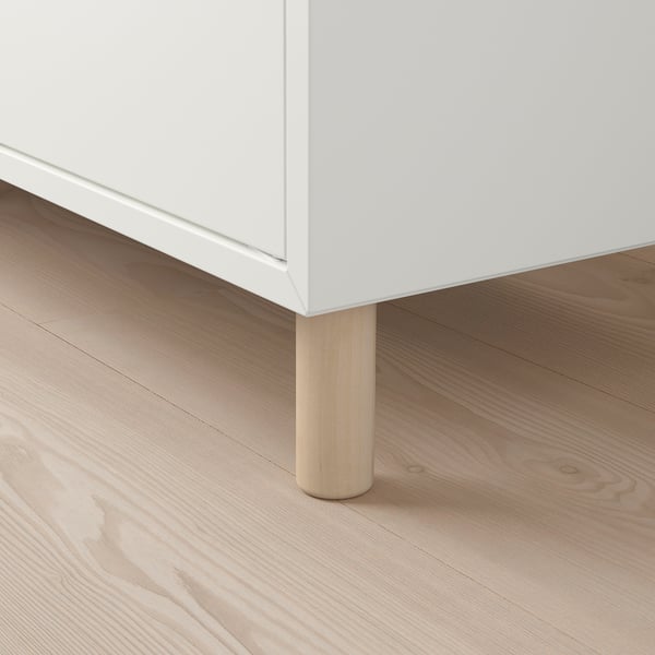 EKET - EKET Cabinet combination with legs, white/wood, 70x35x80 cm
