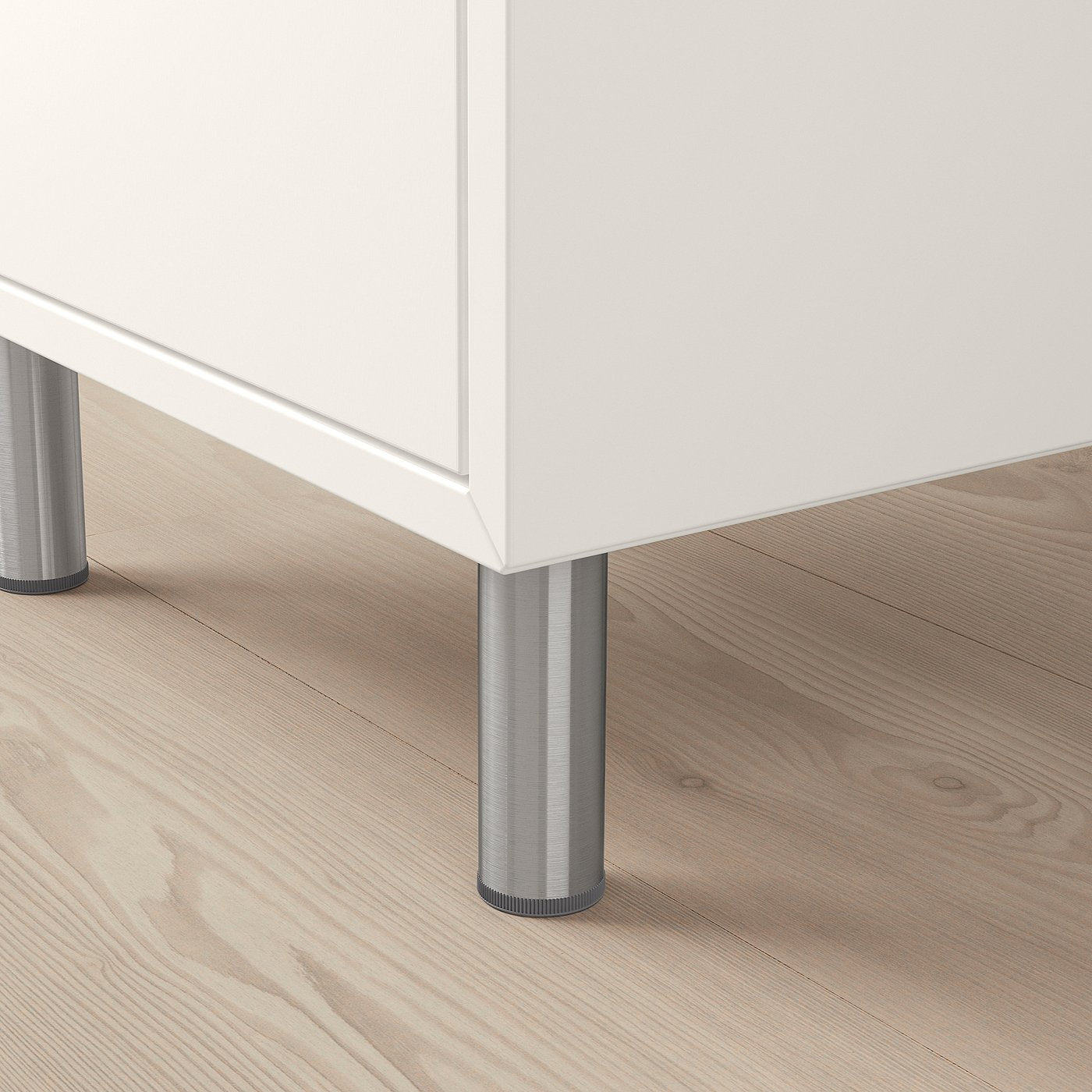 EKET cabinet combination with legs, white/pale lilac, 35x35x80 cm