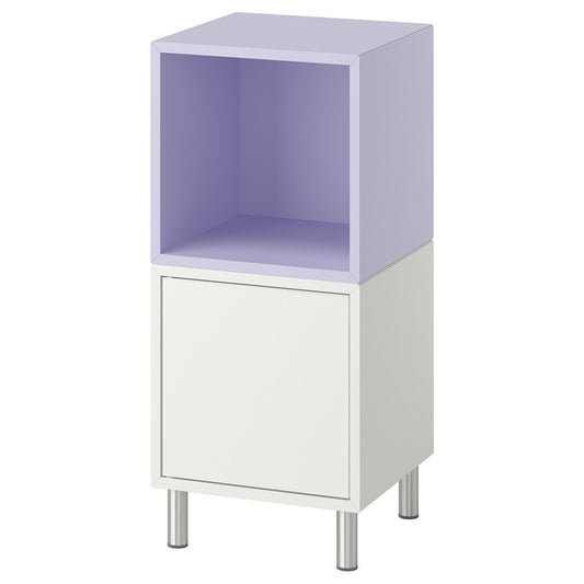 EKET cabinet combination with legs, white/pale lilac, 70x35 cm