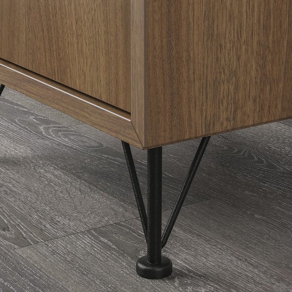 Ikea EKET - Cabinet combination with legs, walnut effect/metal black, 70x35x80 cm