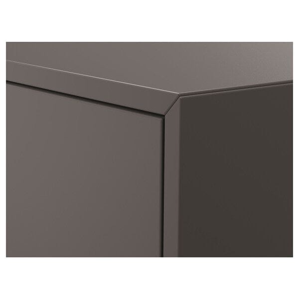 Ikea EKET - Cabinet combination with legs, dark grey pale yellow/metal, 35x35x80 cm