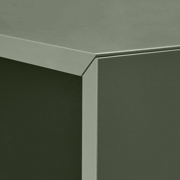 EKET - Cabinet combination with legs, dark grey grey-green/metal, 35x35x80 cm