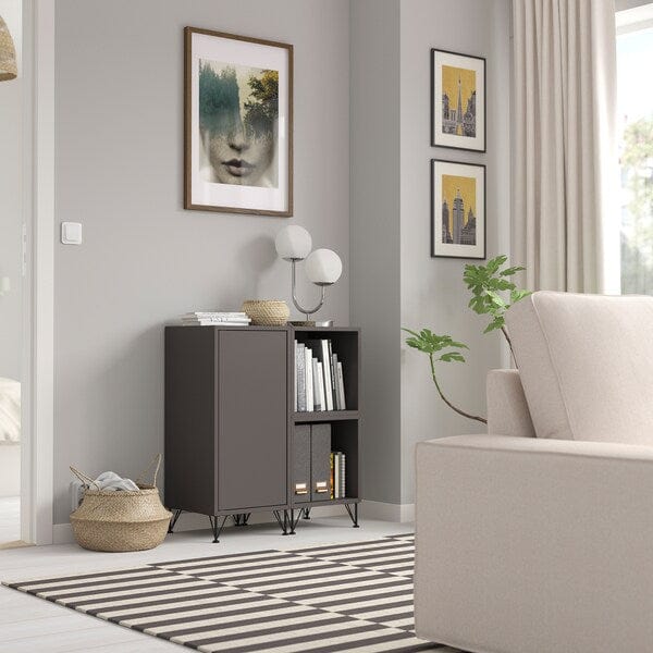 Ikea EKET - Cabinet combination with legs, dark grey/metal black, 70x35x80 cm