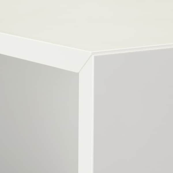 EKET - Cabinet combination with feet, white/walnut effect, 105x35x107 cm