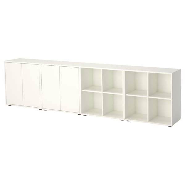 EKET cabinet combination with feet, white, 280x35x72 cm