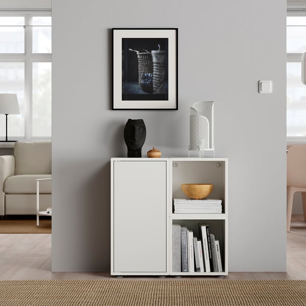 EKET cabinet combination with feet, white, 70x35x72 cm