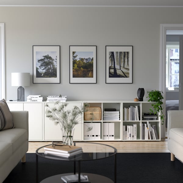 EKET cabinet combination with feet, white, 280x35x72 cm