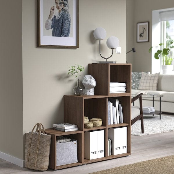 Ikea EKET - Cabinet combination with feet, walnut effect, 105x35x107 cm