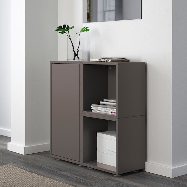 EKET - Cabinet combination with feet, dark grey, 70x35x72 cm