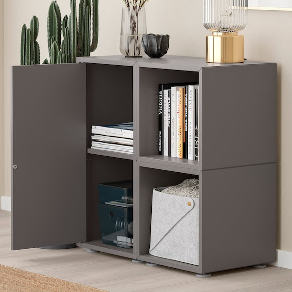 EKET - Cabinet combination with feet, dark grey, 70x35x72 cm