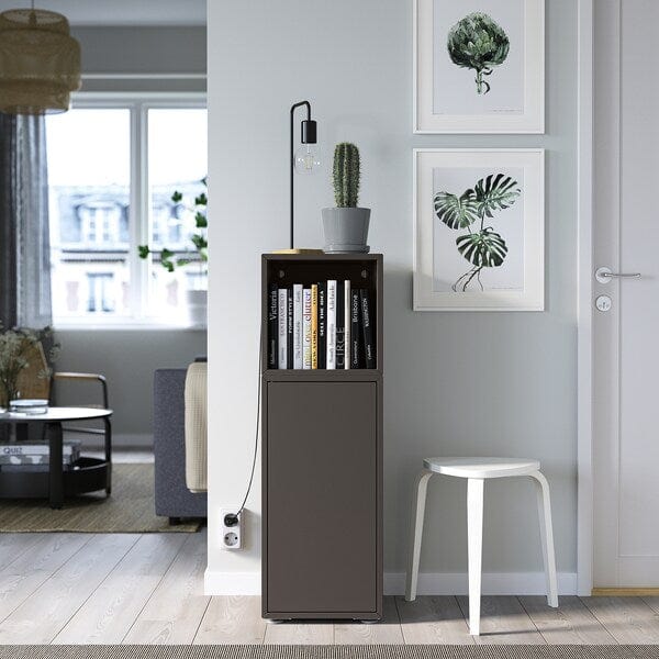 Ikea EKET - Cabinet combination with feet, dark grey, 35x35x107 cm