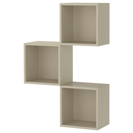 EKET wall-mounted cabinet combination, beige, 70x105x25 cm