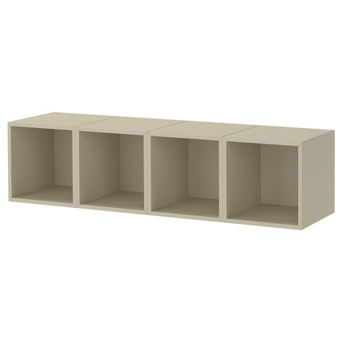 EKET wall-mounted storage combination, beige, 140x35x35 cm