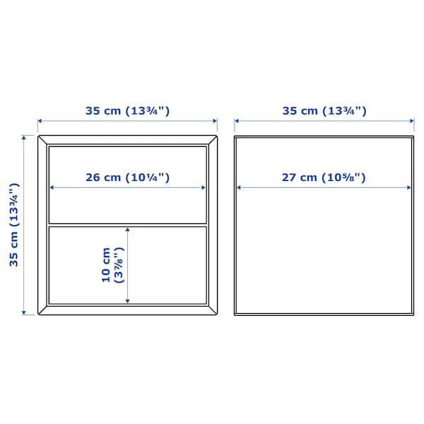 EKET - Wall-mounted storage combination, white/walnut effect, 105x35x70 cm