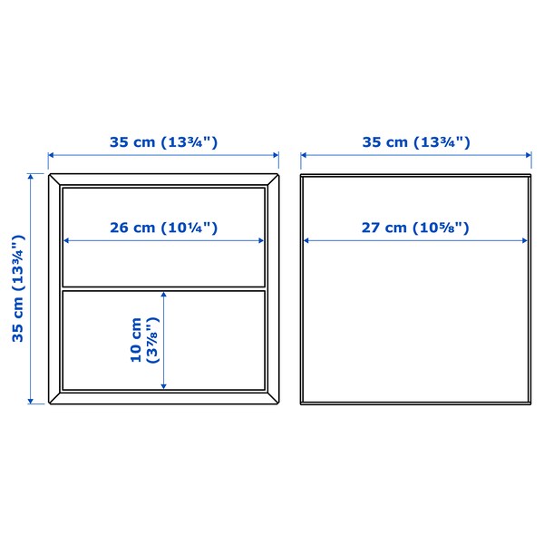 EKET - Wall-mounted storage combination, white/pale yellow, 105x35x70 cm