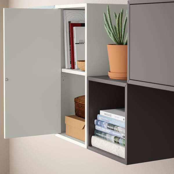 EKET - EKET Wall-mounted cabinet combination, white/multicolour, 175x35x70 cm