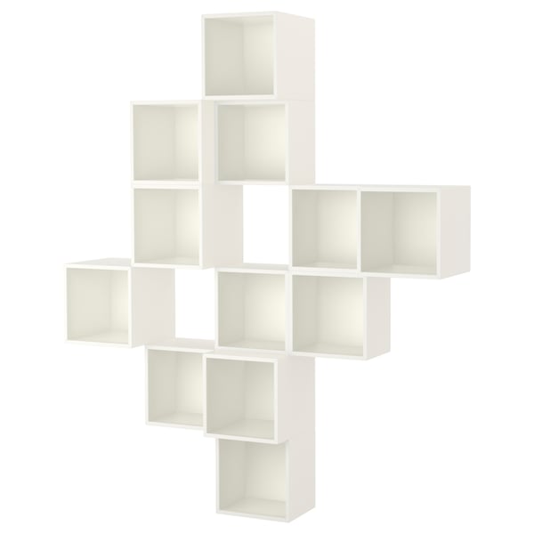 EKET wall-mounted cabinet combination, white, 175x35x210 cm