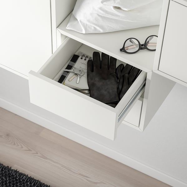 EKET wall-mounted cabinet combination, white, 175x35x70 cm