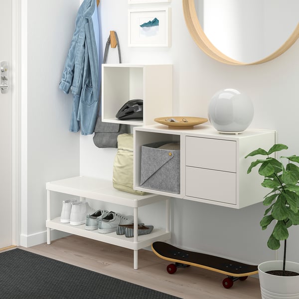 EKET wall-mounted storage combination, white, 105x35x70 cm