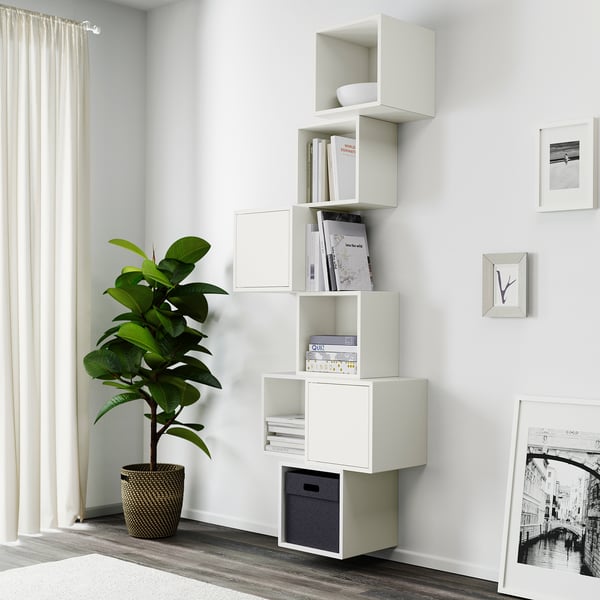 EKET wall-mounted cabinet combination, white, 80x35x210 cm